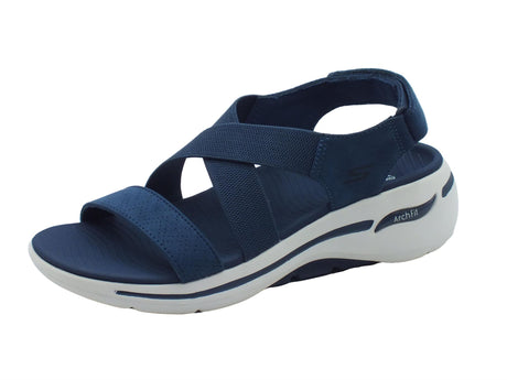 Skechers Skechers Go Walk Arch Fit 140257 Treasured Navy Sandali per Donna in tessuto con chiusura a strappo Navy
