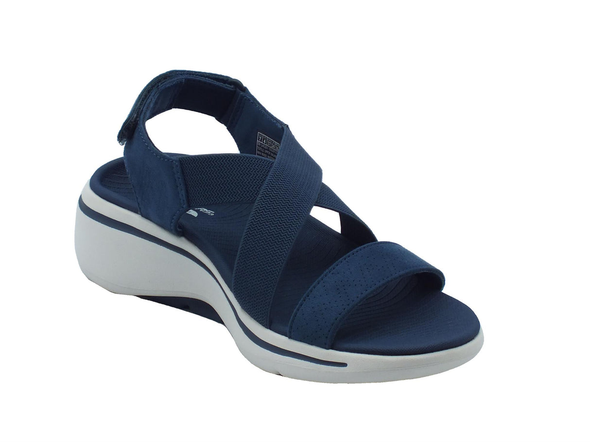 Skechers Skechers Go Walk Arch Fit 140257 Treasured Navy Sandali per Donna in tessuto con chiusura a strappo Navy