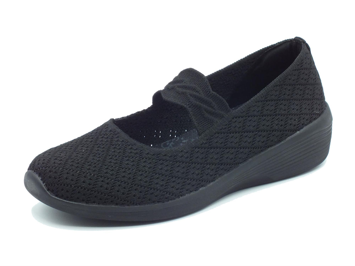 Skechers Skechers Stretch Fit 158565 Arya That's Sweet Black Ballerine Sportive per Donna in tessuto nero Black