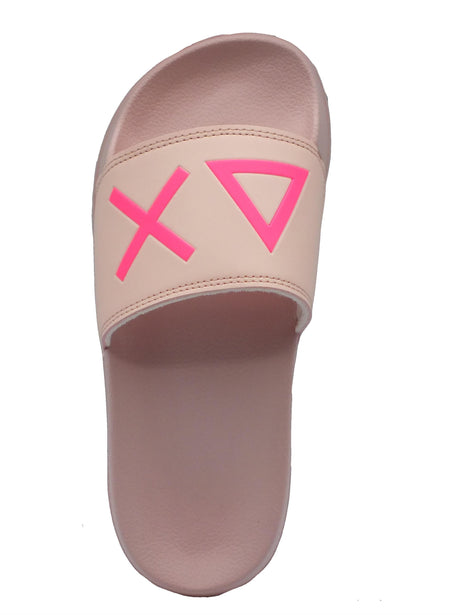 SUN68 SUN68 X34203 Slippers Logo Rosa Ciabatte per Donna in gomma Rosa