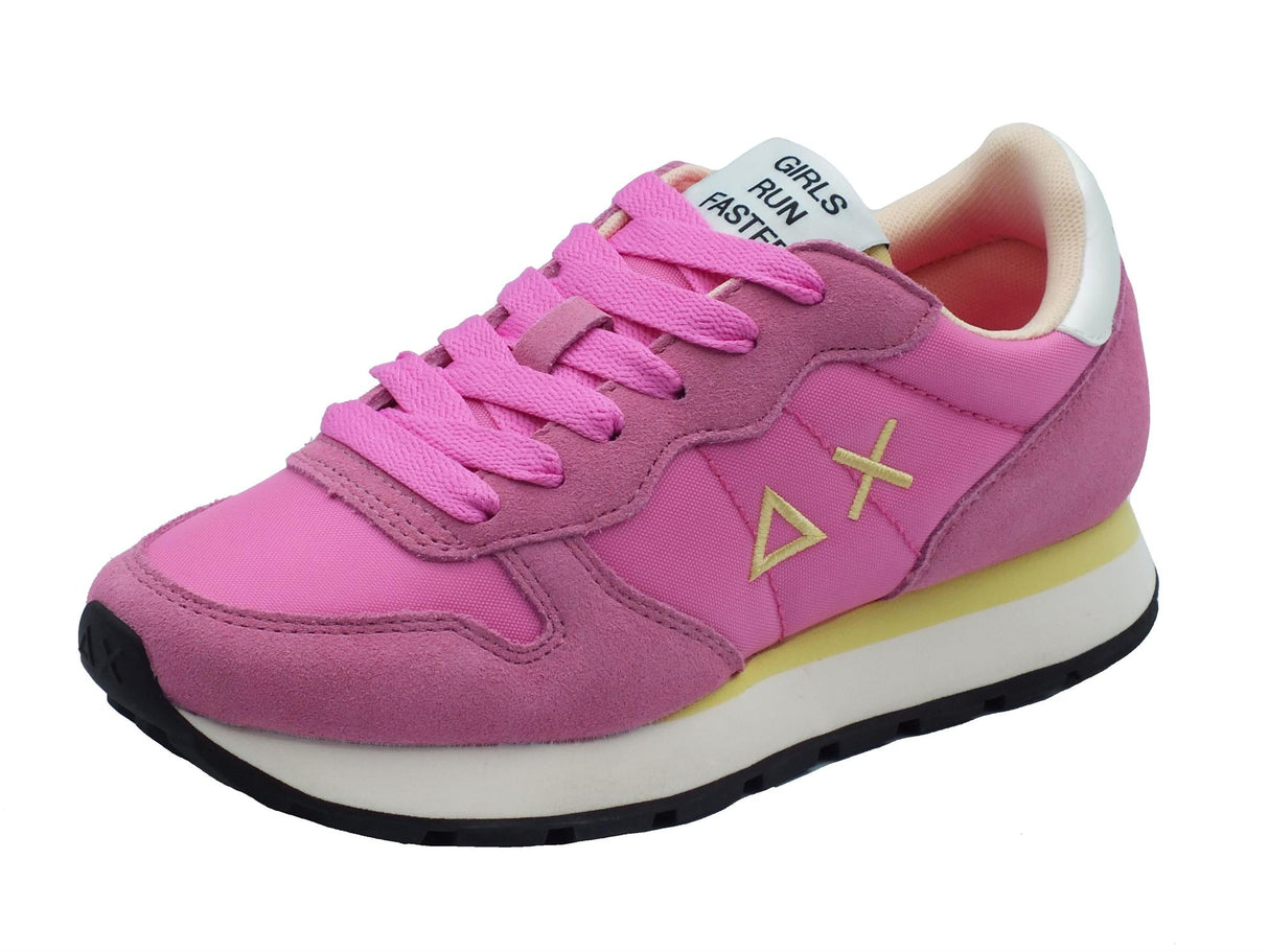SUN68 SUN68 Z34201 Ally Solid Nylon Ciclamino Scarpe Sportive per Donna in nabuk e tessuto rosa