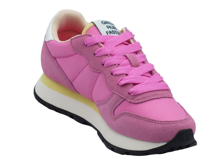 SUN68 SUN68 Z34201 Ally Solid Nylon Ciclamino Scarpe Sportive per Donna in nabuk e tessuto rosa
