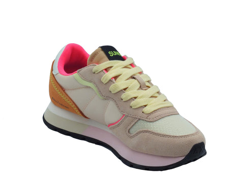 SUN68 SUN68 Z34204 Ally Color Explosion Porcellana Scarpe Sportive per Donna in nabuk e tessuto rosa