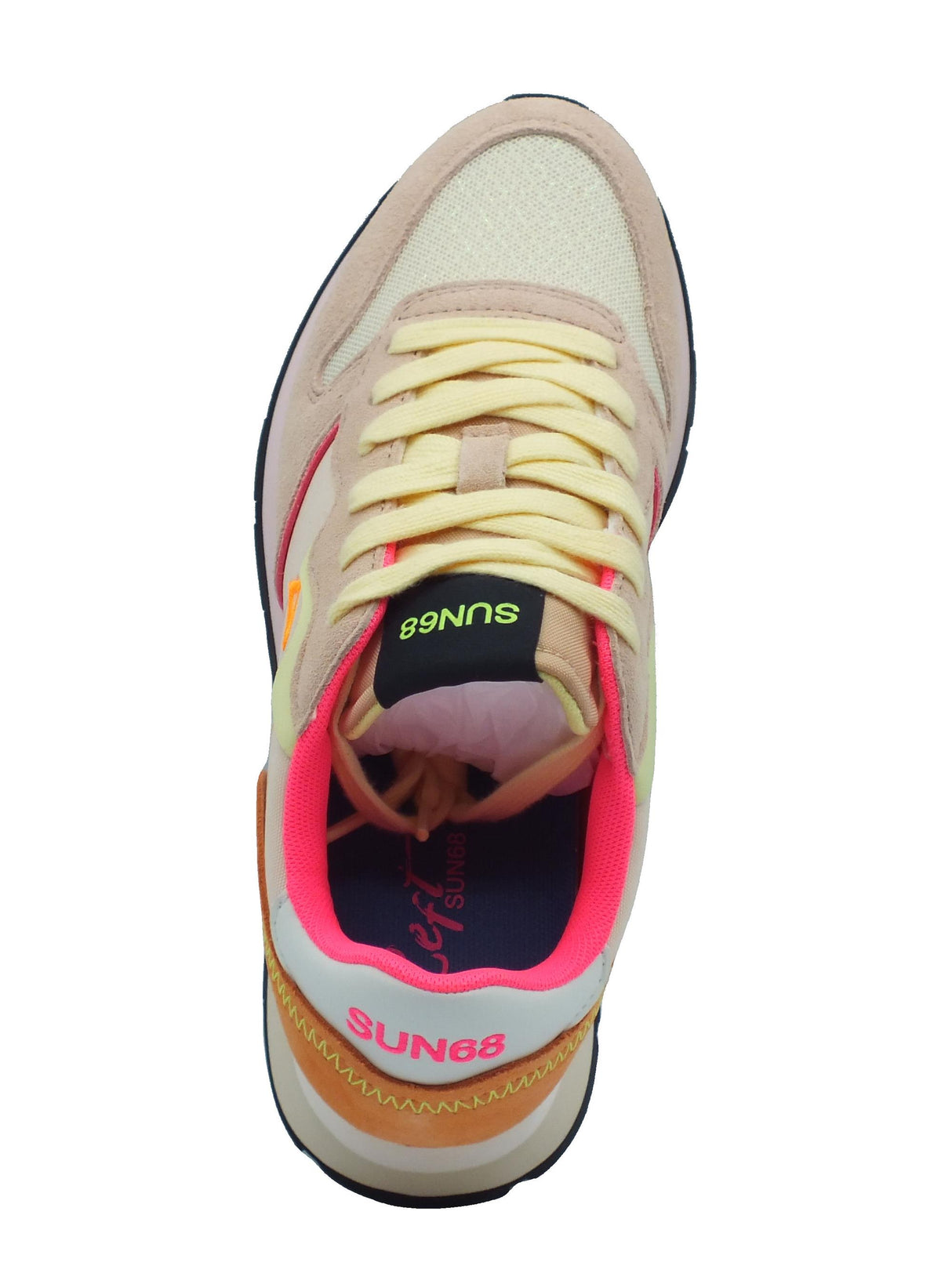 SUN68 SUN68 Z34204 Ally Color Explosion Porcellana Scarpe Sportive per Donna in nabuk e tessuto rosa