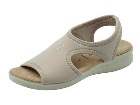 Valleverde Valleverde Sandali zeppa bassa Donna 25322 Beige sintetico beige Beige