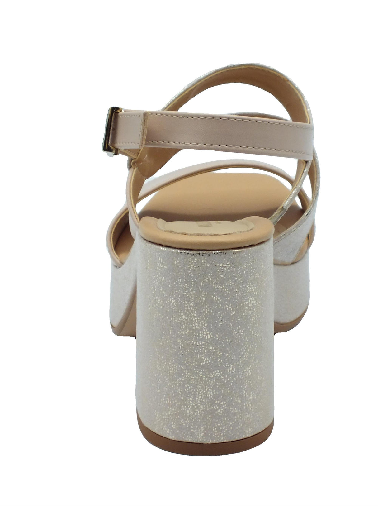 Valleverde Valleverde 32510 Nude Sandali con tacco alto e plateau per donna in ecopelle Nude