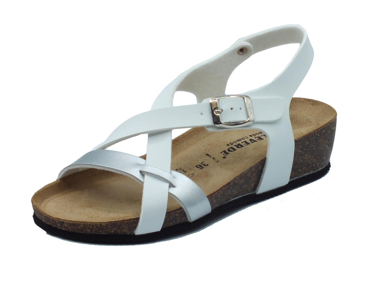 Valleverde Valleverde VG324P Bianco Sandali con zeppa per Donna ecopelle Bianco