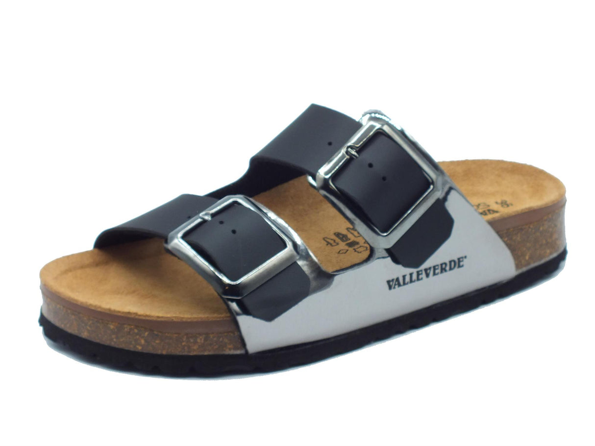 Valleverde Valleverde VH31801 Nero Sandali con zeppa bassa per Donna Nero