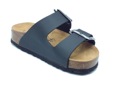 Valleverde Valleverde VH31801 Nero Sandali con zeppa bassa per Donna Nero