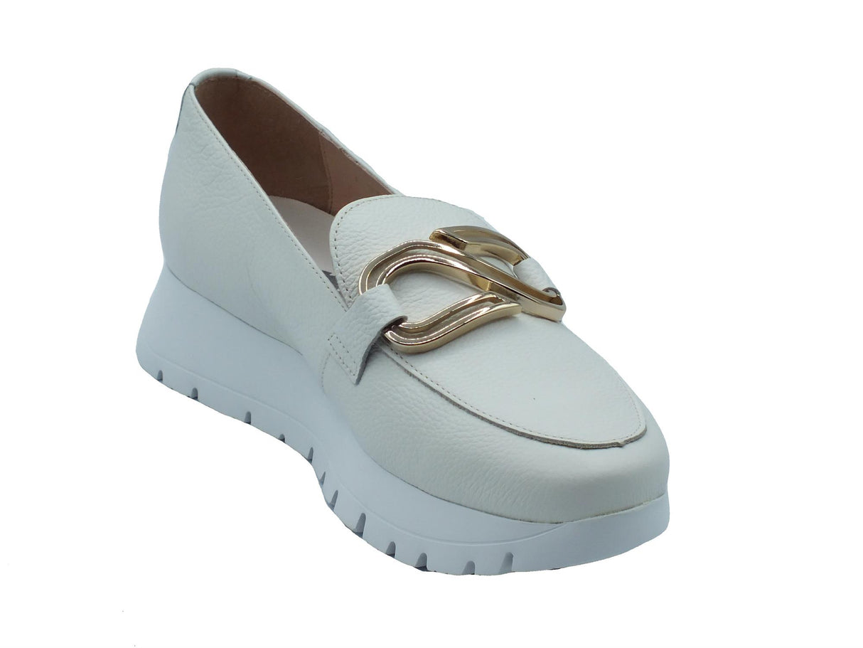 Wonders Wonders A-2462 Sidney Wild Off Mocassini per Donna in pelle con zeppa Wild Off