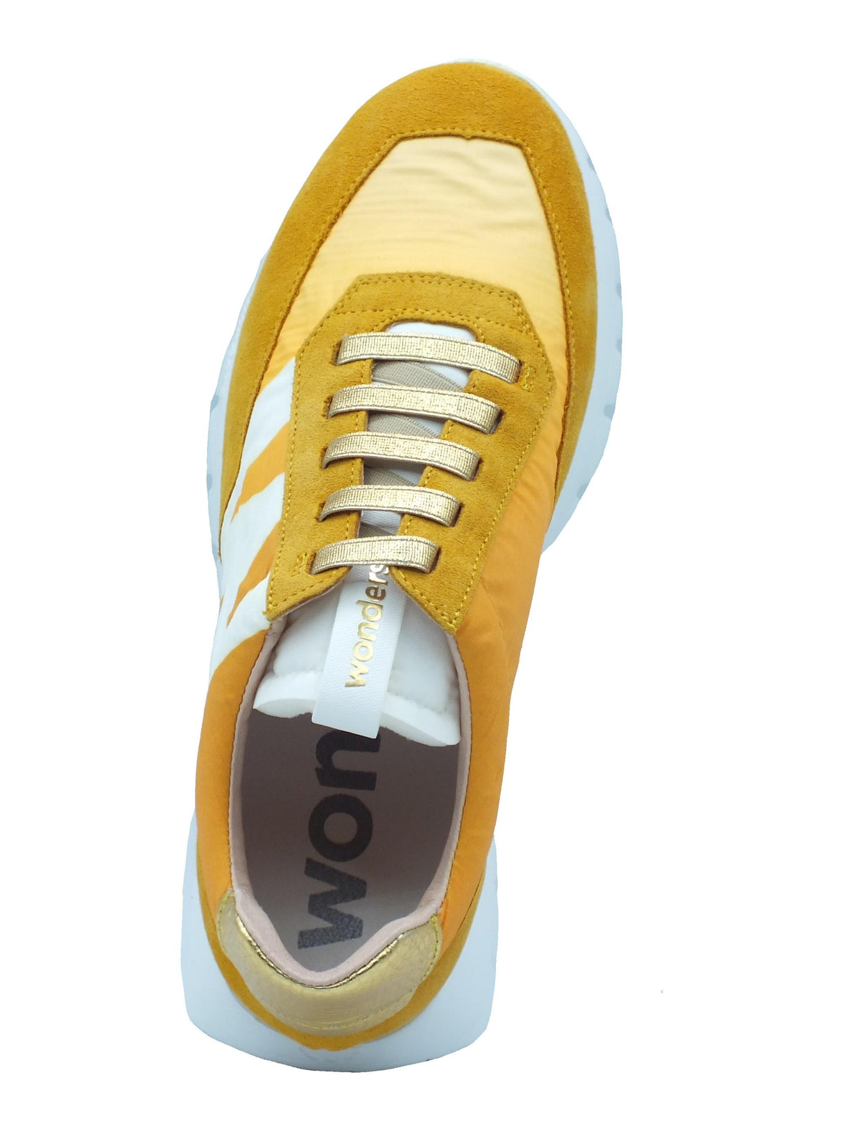 Wonders Wonders A-2463-T Odisei Trend Nylon Maiz Sneakers per Donna in nabuk giallo e tessuto Trend Nylon Maiz