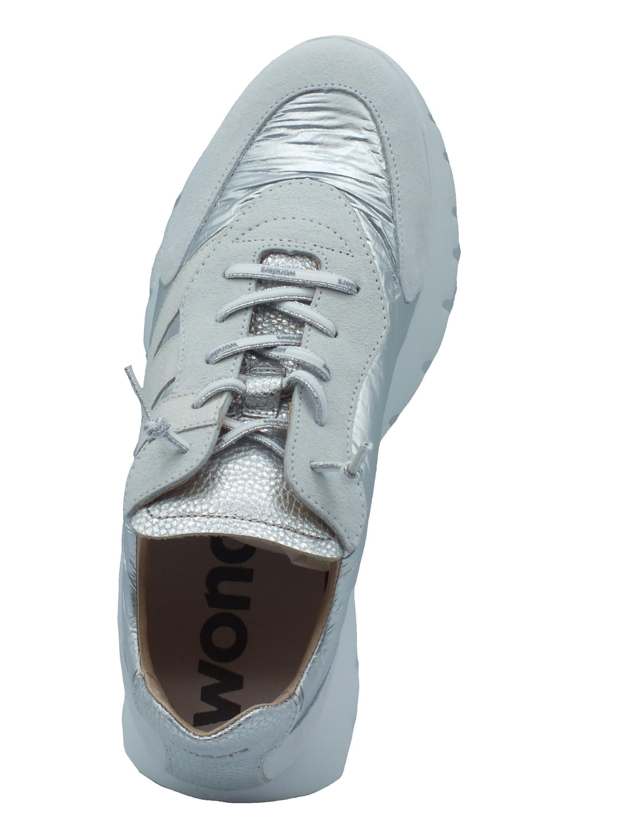 Wonders Wonders A-2464-T Odisei Trend Wild Off Sneakers per Donna in nabuk bianco e tessuto Trend Wild Off
