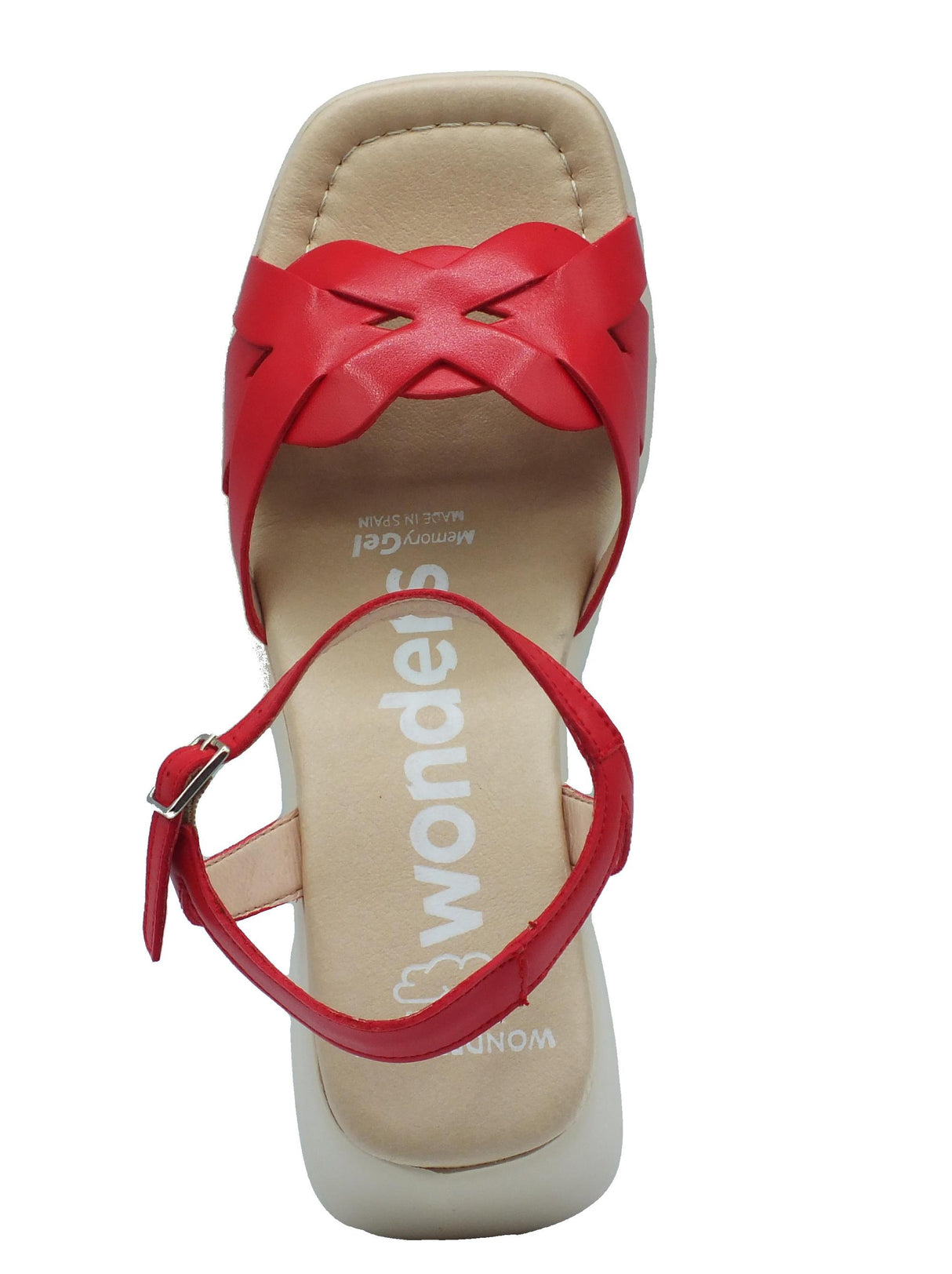 Wonders Wonders D-1011 Catalina Iseo Rojo Sandali per Donna in pelle rossa con tacco alto Iseo Rojo