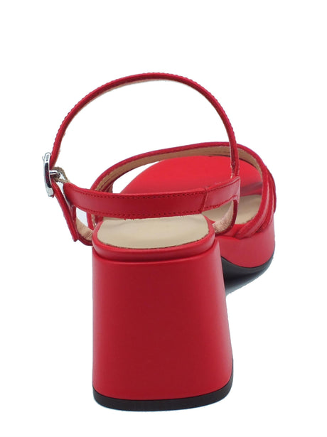 Wonders Wonders G-6801 Zaida Iseo Rojo Sandali per Donna in pelle rossa con tacco alto Iseo Rojo