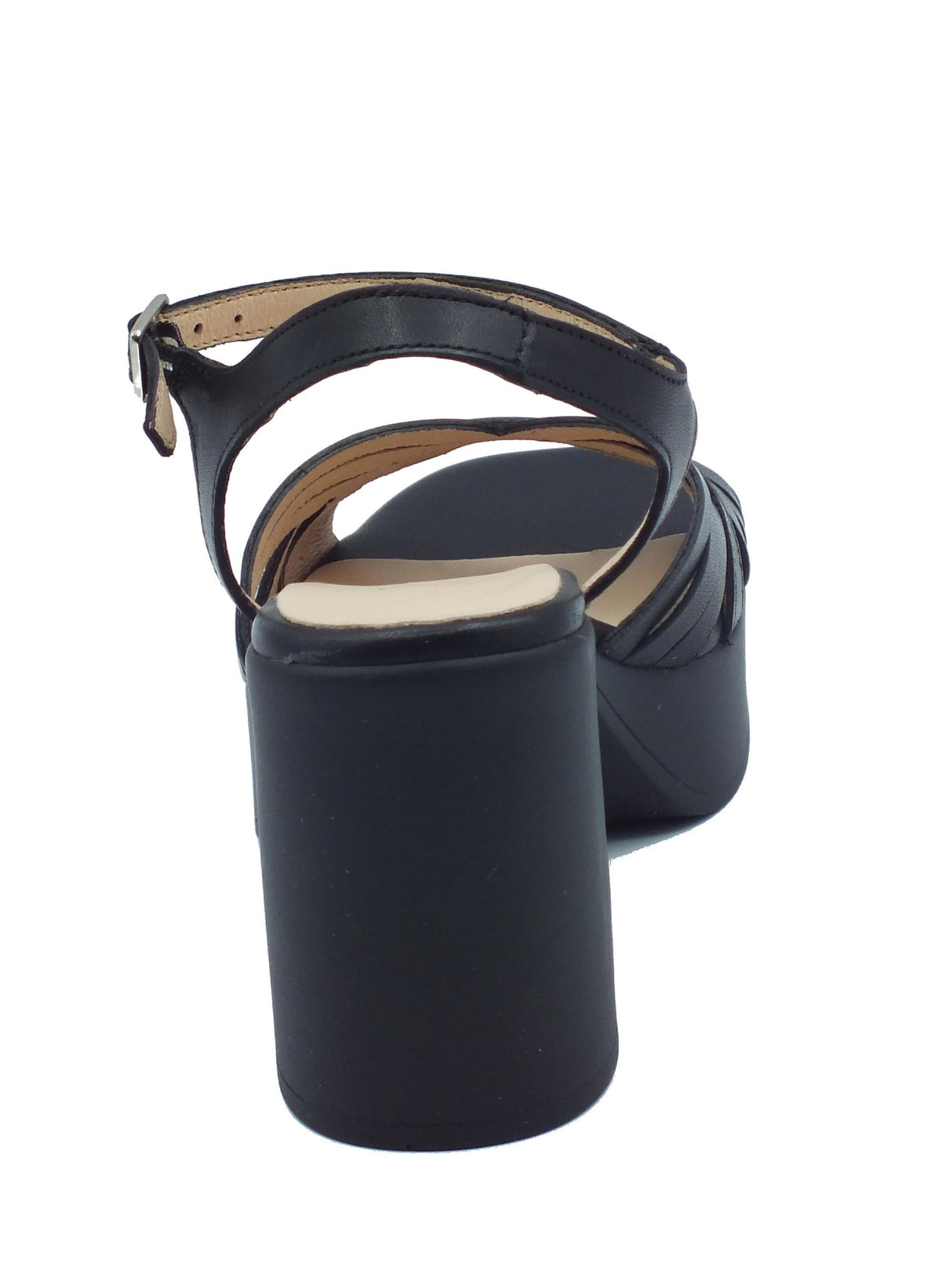 Wonders Wonders L-1401 Marisol Iseo Negro Sandali per Donna in pelle nero con tacco alto e plateau Nero