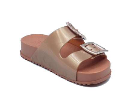 Zaxy Zaxy Grendene 18063 Pertner III Rose Sandali per Donna in gomma con zeppa bassa doppia fibia Rose