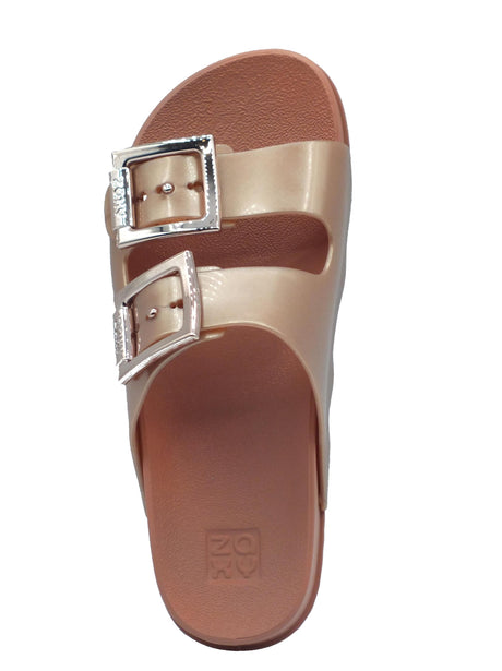 Zaxy Zaxy Grendene 18063 Pertner III Rose Sandali per Donna in gomma con zeppa bassa doppia fibia Rose