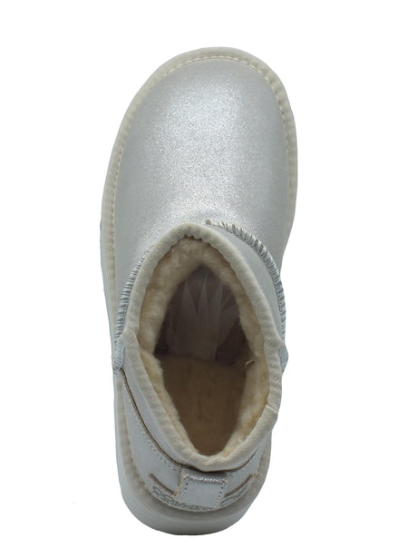 Colors of California Colors of California HC.YWPLAMET OAT mammuttini per Donna in tessuto argento con pile zeppa bassa argento