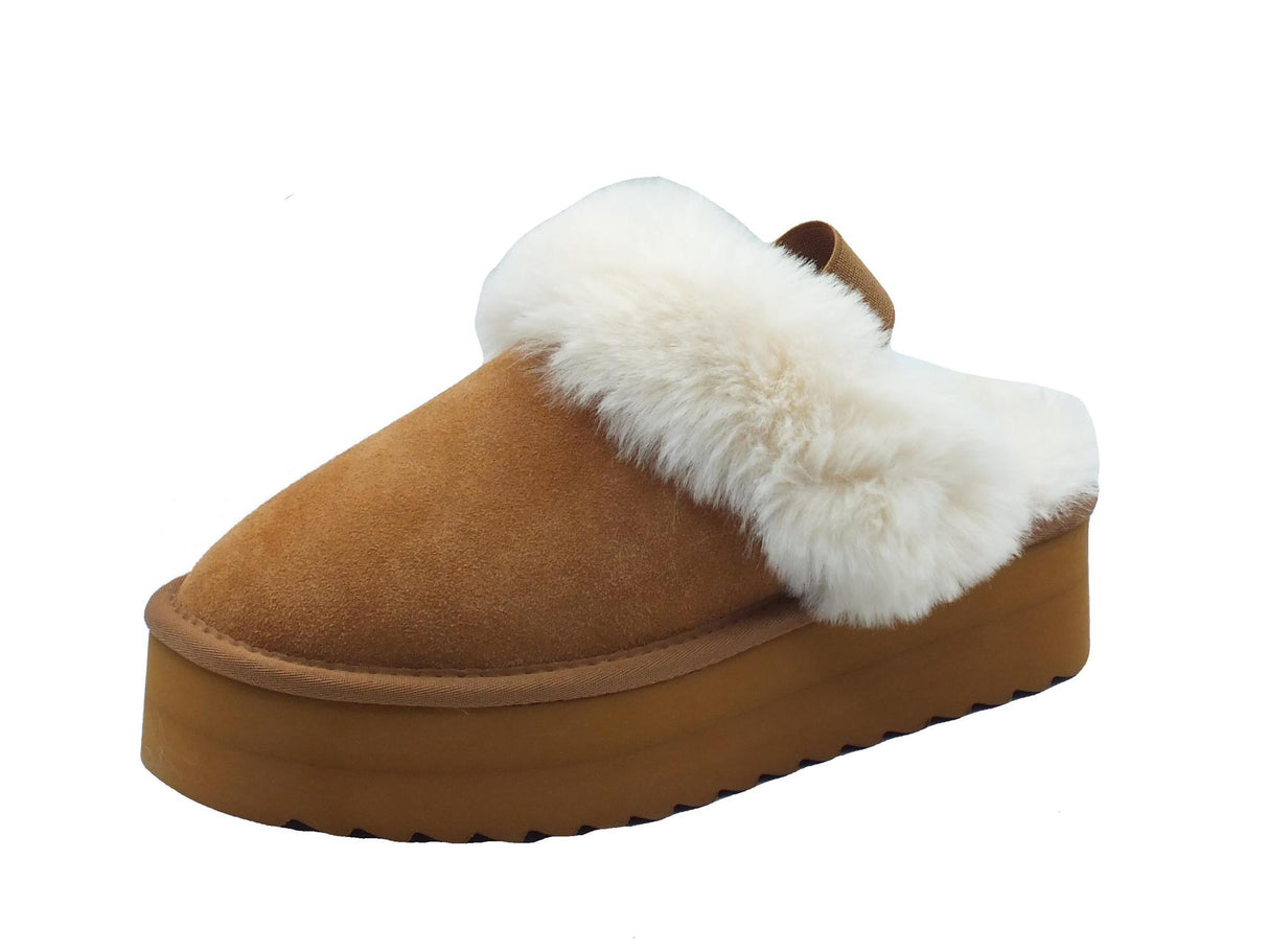 Colors of California Colors of California HC.YWPLA07 Tanganica mammuttini per Donna in nabuk con pile zeppa bassa Tanganica