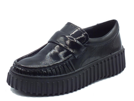 Clarks Clarks Torhill Mocc Black Patent Mocassini per Donna in vernice nera Black Patent