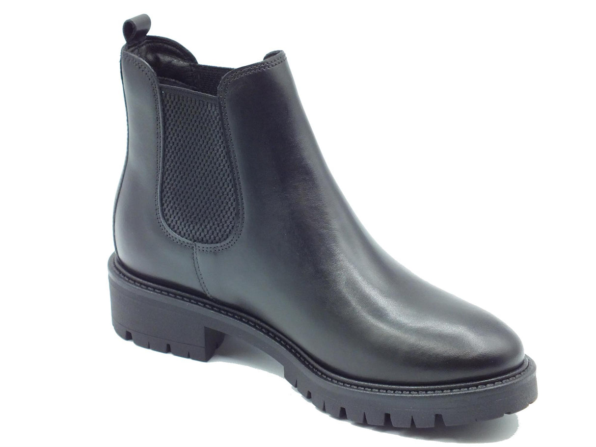 Cinzia Soft Cinzia Soft IS232106M Nero Tronchetti con tacco per Donna in pelle con doppio elastico laterale Nero