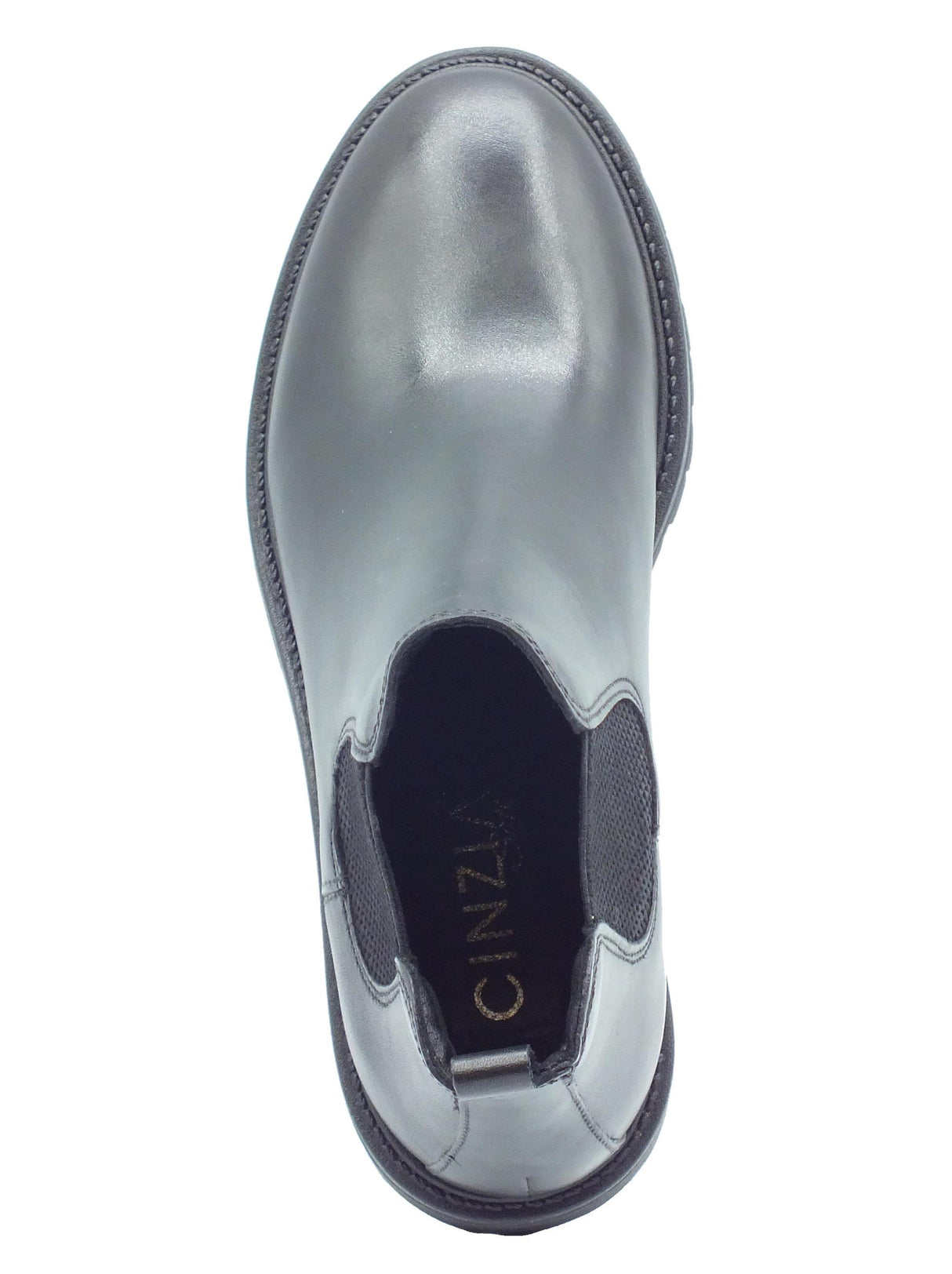 Cinzia Soft Cinzia Soft IS232106M Nero Tronchetti con tacco per Donna in pelle con doppio elastico laterale Nero