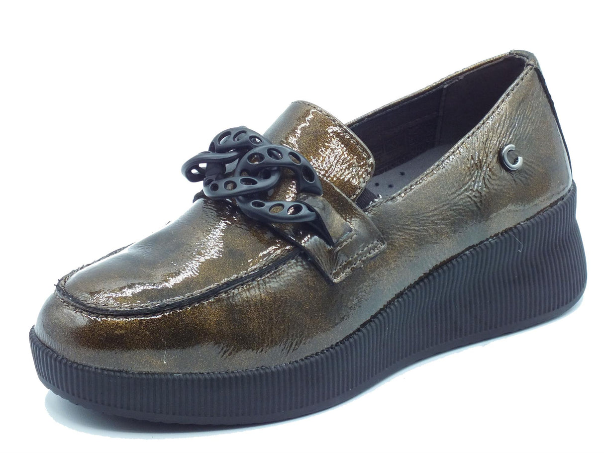 Cinzia Soft Cinzia Soft IV322502 Bronzo Mocassini per Donna in vernice con zeppa media Bronzo