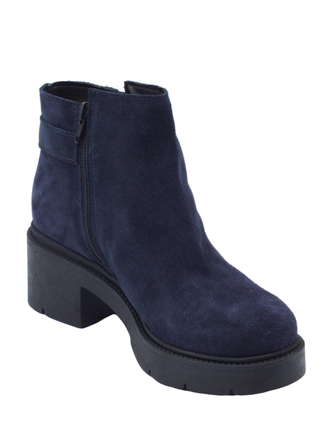 Cinzia Soft Cinzia Soft PQ4623275 Navy Tronchetti con tacco per Donna in nabuk con lampo Navy