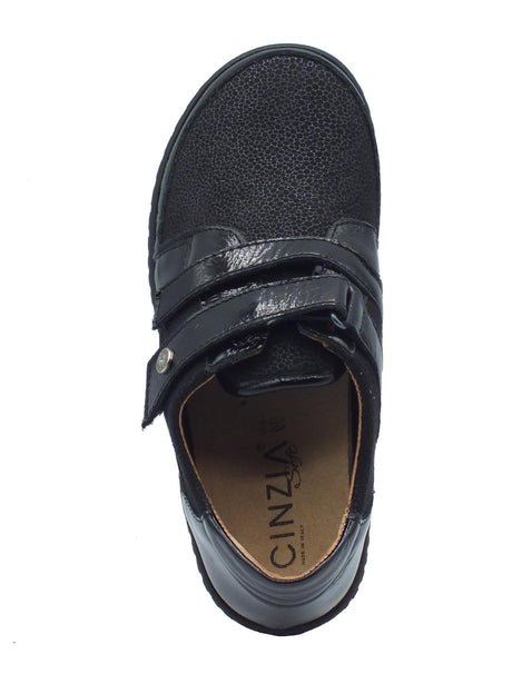 Cinzia Soft Cinzia Soft IM54018MVV Nero Sneakers Confort per Donna in pelle con doppia chiusura a lampo Nero