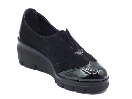 Cinzia Soft Cinzia Soft RI91113 Nero Mocassini Comfort per Donna in nabuk e vernice Nero