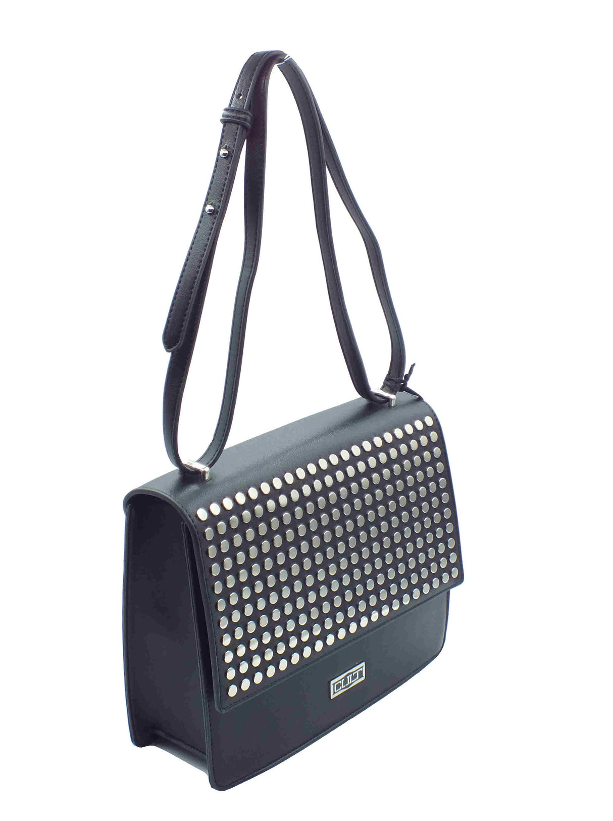 CULT CULT Courtney X02.003 Nero Tracollina rigida con pattina per Donna in ecopelle con bulloni Nero