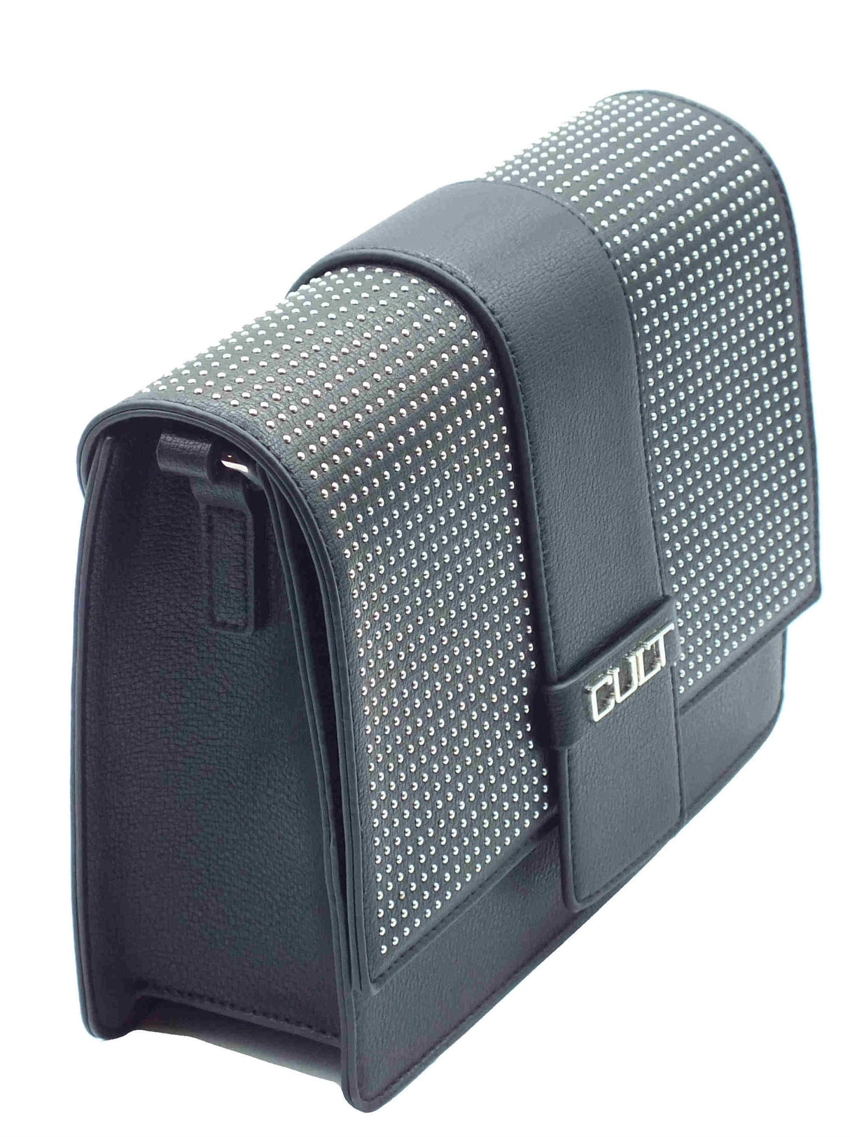 CULT CULT Amy X03.002 Nero Tracollina rigida con pattina per Donna in ecopelle con bulloncini Nero