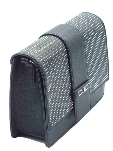 CULT CULT Amy X03.002 Nero Tracollina rigida con pattina per Donna in ecopelle con bulloncini Nero