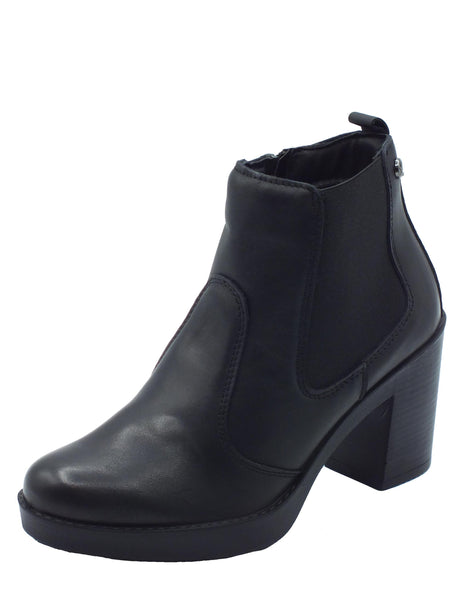 ENVAL Soft ENVAL Soft 6759700 Nappa Soft Nero Tronchetti per Donna in pelle con lampo tacco medio Nero