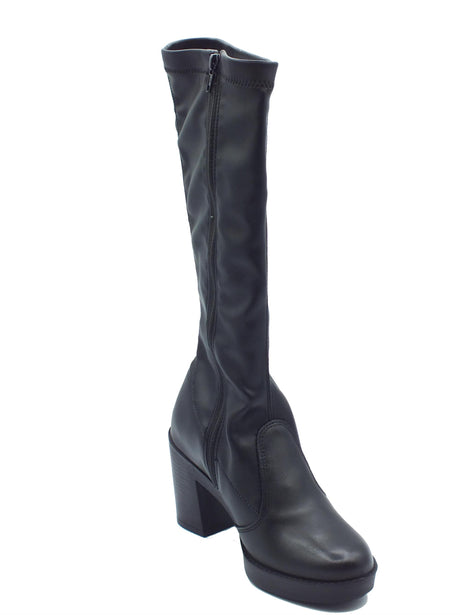 ENVAL Soft ENVAL Soft 6759900 Nappa Nero Stivali per Donna in pelle con lampo e tacco alto Nero