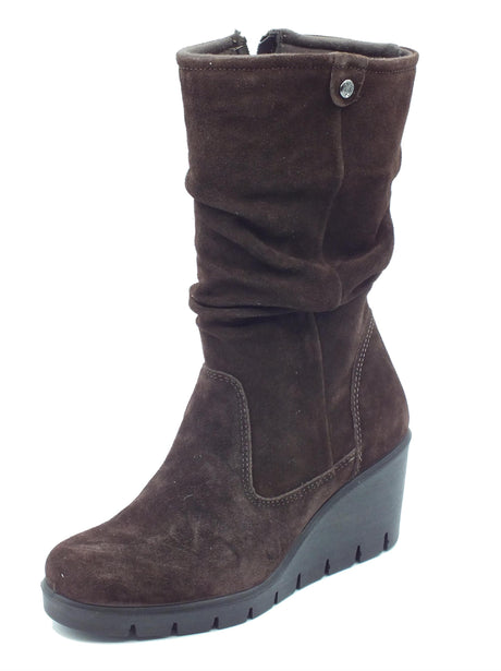 ENVAL Soft ENVAL Soft 6769622 Scam Superior Testa di moro Tronchetti per Donna in nabuk con lampo zeppa media Testa di moro