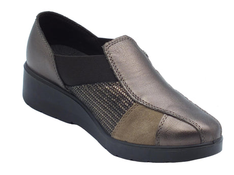 ENVAL Soft ENVAL Soft 6762022 Fio Scam Bronzo Mocassini per Donna in pelle e scamosciato con zeppa bassa Bronzo