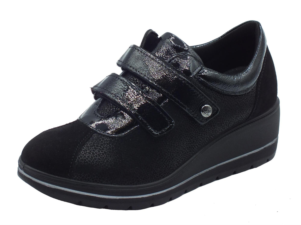 ENVAL Soft ENVAL Soft 6764800 Sin Pla Nero Sneakers confort con zeppa media per Donna in scamosciato Nero