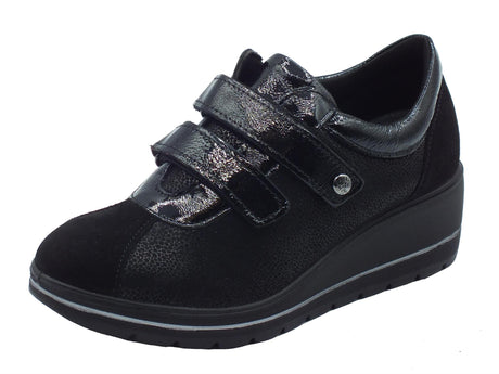 ENVAL Soft ENVAL Soft 6764800 Sin Pla Nero Sneakers confort con zeppa media per Donna in scamosciato Nero