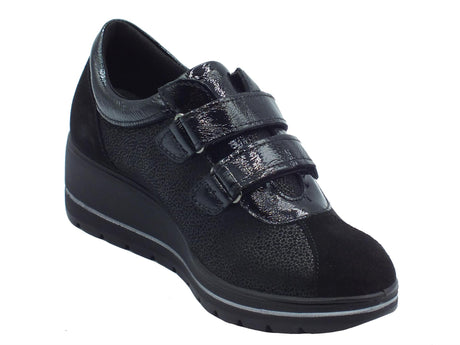 ENVAL Soft ENVAL Soft 6764800 Sin Pla Nero Sneakers confort con zeppa media per Donna in scamosciato Nero