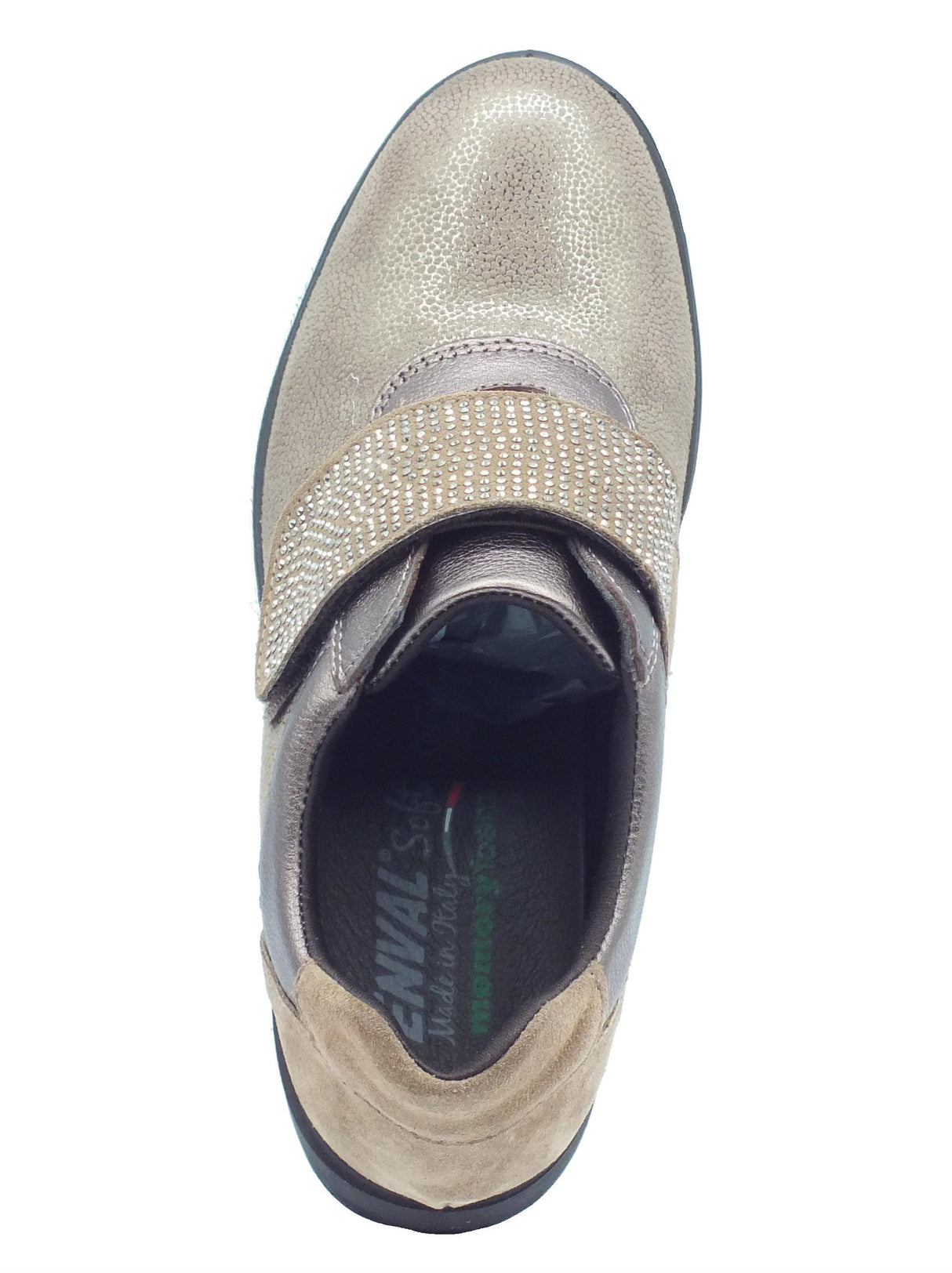 ENVAL Soft ENVAL Soft 6764922 Scam Taupe Sneakers confort con zeppa media per Donna con strappo Taupe