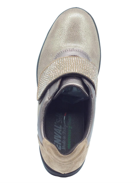 ENVAL Soft ENVAL Soft 6764922 Scam Taupe Sneakers confort con zeppa media per Donna con strappo Taupe