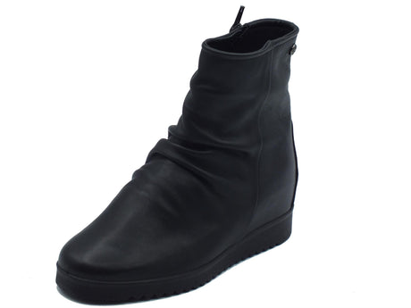 ENVAL Soft ENVAL Soft 6771300 Nappa Nero Tronchetti per Donna in pelle arricciata con lampo Nero