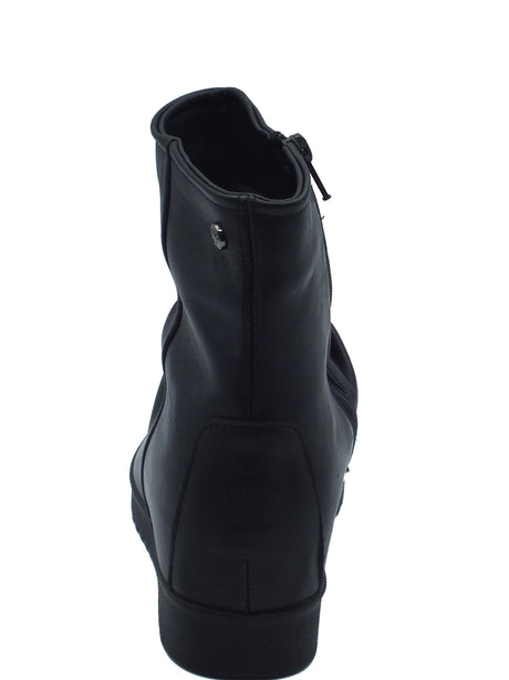 ENVAL Soft ENVAL Soft 6771300 Nappa Nero Tronchetti per Donna in pelle arricciata con lampo Nero