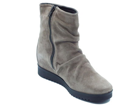 ENVAL Soft ENVAL Soft 6771344 Scamosciato Fango Tronchetti per Donna in nabuk con lampo zeppa bassa Fango