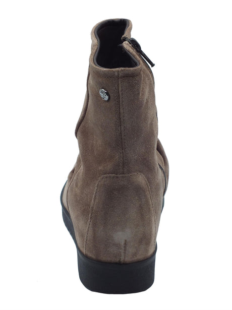 ENVAL Soft ENVAL Soft 6771344 Scamosciato Fango Tronchetti per Donna in nabuk con lampo zeppa bassa Fango