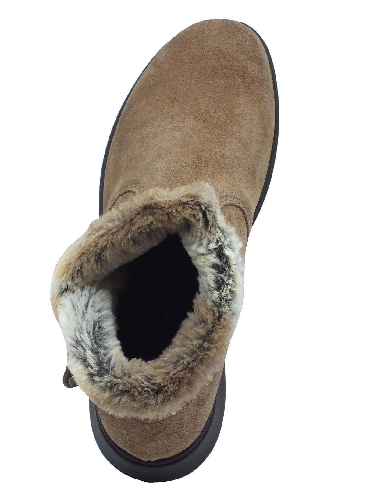 ENVAL Soft ENVAL Soft 6773633 Scam. Fango Tronchetti per Donna in pelle con lampo ed ecopellicciotto Fango