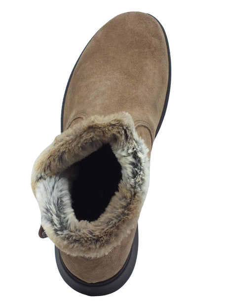 ENVAL Soft ENVAL Soft 6773633 Scam. Fango Tronchetti per Donna in pelle con lampo ed ecopellicciotto Fango