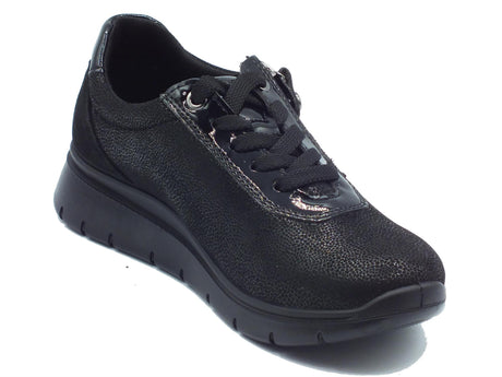 ENVAL Soft ENVAL Soft 6775000 Planet Nero Sneakers confort con zeppa media per Donna con lacci e lampo Nero