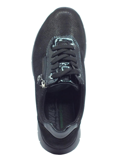 ENVAL Soft ENVAL Soft 6775000 Planet Nero Sneakers confort con zeppa media per Donna con lacci e lampo Nero